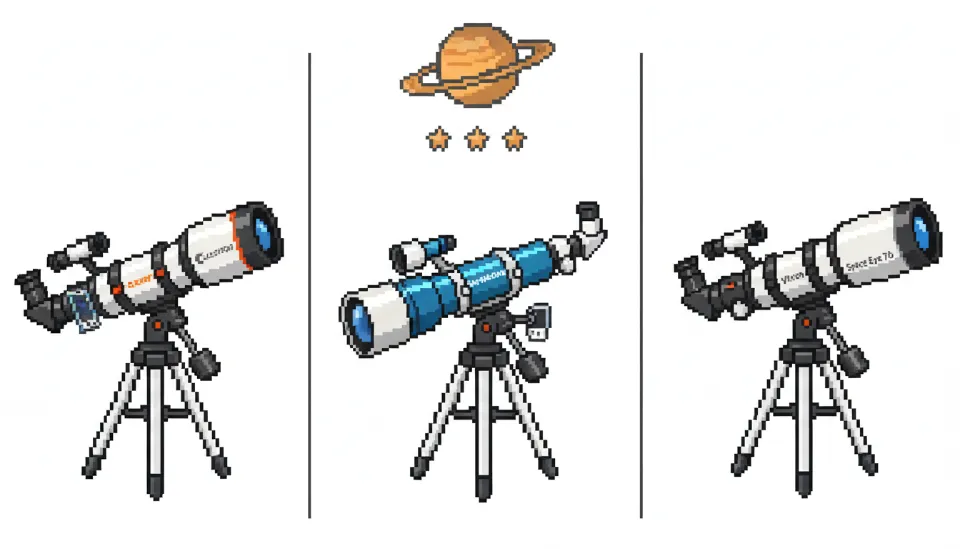 입문용 천체 망원경으로 추천되는 셀레스트론, 스카이워처, 빅센의 대표 모델 3종 비교 이미지